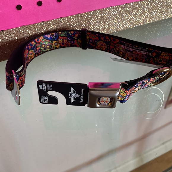Buckle Down dog collar neck size 15β-26β skull design - Picture 4 of 6